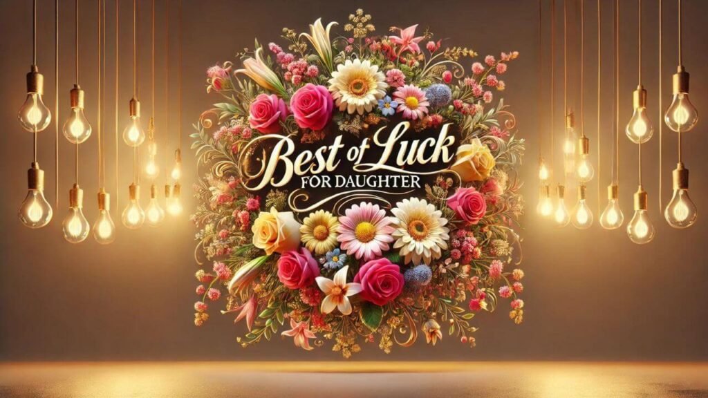 heartfelt best of luck wishes for daughter, inspirational good luck messages for daughter's success, encouraging words and best of luck for daughter,