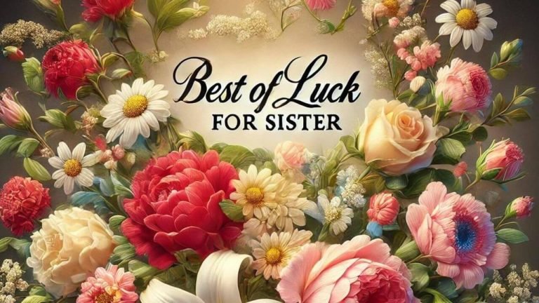 heartfelt best of luck messages for sister, inspirational good luck wishes for sister, motivational success quotes for sister's achievements